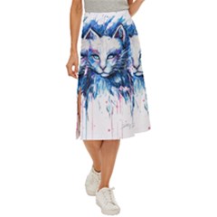 Cat Midi Panel Skirt by saad11