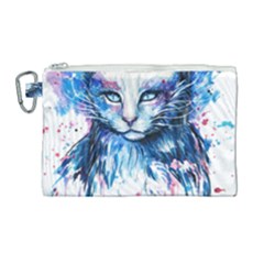 Cat Canvas Cosmetic Bag (large) by saad11