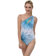 Blue-flower To One Side Swimsuit by saad11