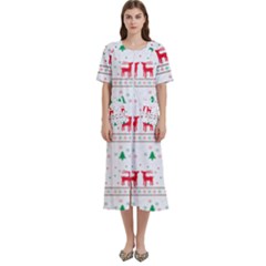 Christmas Women s Cotton Short Sleeve Night Gown by saad11