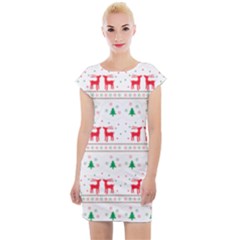 Christmas Cap Sleeve Bodycon Dress by saad11