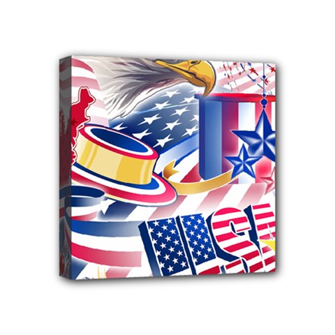 United States Of America Usa  Images Independence Day Mini Canvas 4  X 4  (stretched) by Ket1n9