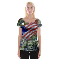 Usa United States Of America Images Independence Day Cap Sleeve Top by Ket1n9