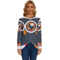 Owl Logo Long Sleeve Crew Neck Pullover Top View1