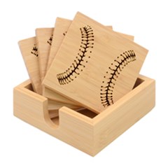 Baseball Bamboo Coaster Set by Ket1n9