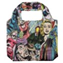 Vintage Horror Collage Pattern Premium Foldable Grocery Recycle Bag View1