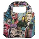 Vintage Horror Collage Pattern Premium Foldable Grocery Recycle Bag View2