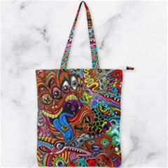 Art Color Dark Detail Monsters Psychedelic Double Zip Up Tote Bag by Ket1n9