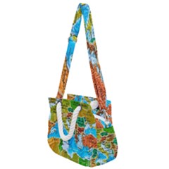 World Map Rope Handles Shoulder Strap Bag by Ket1n9