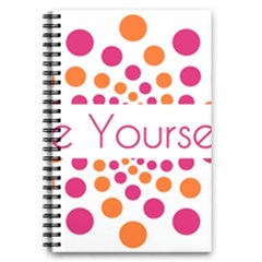 Be Yourself Pink Orange Dots Circular 5 5  X 8 5  Notebook by Ket1n9