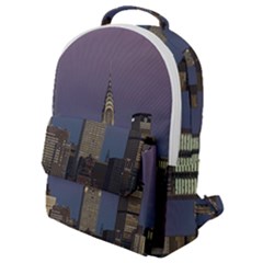 Skyline City Manhattan New York Flap Pocket Backpack (small) by Ket1n9