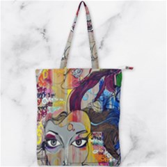 Graffiti Mural Street Art Painting Double Zip Up Tote Bag by Ket1n9