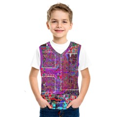 Technology Circuit Board Layout Pattern Kids  Basketball Tank Top by Ket1n9