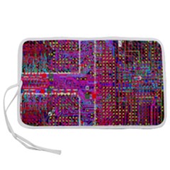 Technology Circuit Board Layout Pattern Pen Storage Case (m) by Ket1n9