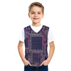 Cad Technology Circuit Board Layout Pattern Kids  Basketball Tank Top by Ket1n9