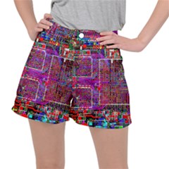 Technology Circuit Board Layout Pattern Women s Ripstop Shorts by Ket1n9