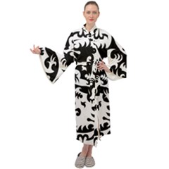 Ying Yang Tattoo Maxi Velvet Kimono by Ket1n9