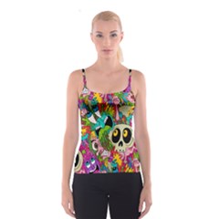 Crazy Illustrations & Funky Monster Pattern Spaghetti Strap Top by Ket1n9