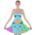 Cat Animals Cartoon Pattern Strapless Bra Top Dress View1