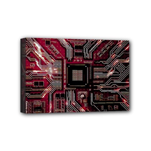 Chip Retro Technology Mini Canvas 6  X 4  (stretched) by Cendanart