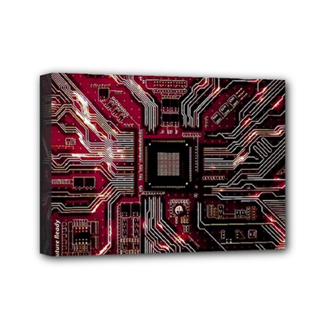 Chip Retro Technology Mini Canvas 7  X 5  (stretched) by Cendanart