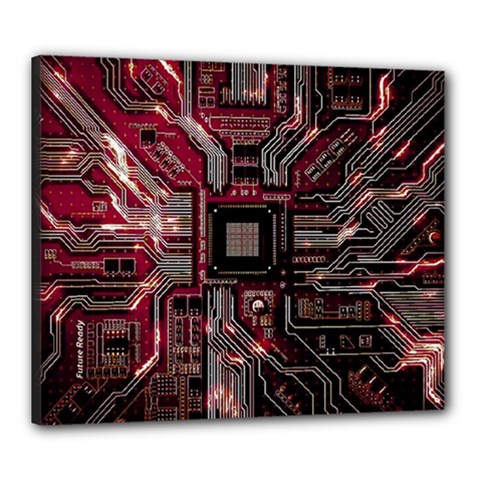 Chip Retro Technology Canvas 24  X 20  (stretched) by Cendanart