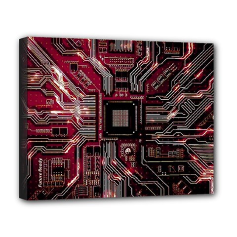 Chip Retro Technology Deluxe Canvas 20  X 16  (stretched) by Cendanart