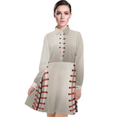 Baseball Long Sleeve Chiffon Shirt Dress by Ket1n9