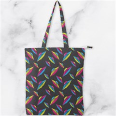 Alien Patterns Vector Graphic Double Zip Up Tote Bag by Ket1n9