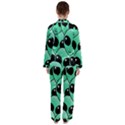 Art Alien Pattern Women s Long Sleeve Satin Pajamas Set	 View2