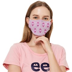 Alien Pattern Pink Fitted Cloth Face Mask (adult) by Ket1n9