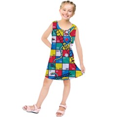 Snakes And Ladders Kids  Tunic Dress by Ket1n9