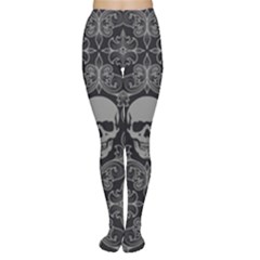 Dark Horror Skulls Pattern Tights by Ket1n9