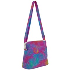 Abstract Fantastic Ractal Gradient Zipper Messenger Bag by Ket1n9