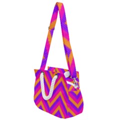 Chevron Rope Handles Shoulder Strap Bag by Ket1n9