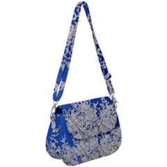 Crown Aesthetic Branches Hoarfrost Saddle Handbag by Ket1n9