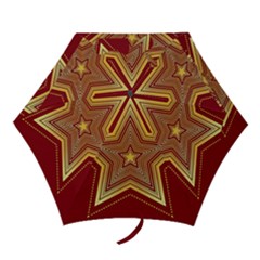 Christmas Star Seamless Pattern Mini Folding Umbrellas by Ket1n9