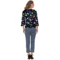 Christmas Star Gloss Lights Light Cut Out Wide Sleeve Top View4