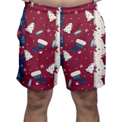 Flat Design Christmas Pattern Collection Art Men s Shorts by Ket1n9