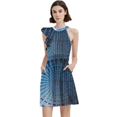 Data Computer Internet Online Cocktail Party Halter Sleeveless Dress With Pockets by Ket1n9