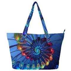 Top Peacock Feathers Full Print Shoulder Bag by Ket1n9