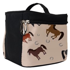 Horses For Courses Pattern Make Up Travel Bag (small) by Ket1n9