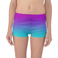 Background Pink Blue Gradient Reversible Boyleg Bikini Bottoms by Ket1n9