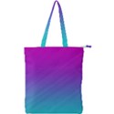 Background Pink Blue Gradient Double Zip Up Tote Bag View1