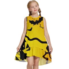 Halloween Night Terrors Kids  Frill Swing Dress by Ket1n9