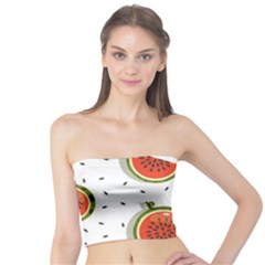 Seamless Background Pattern-with-watermelon Slices Tube Top by Ket1n9