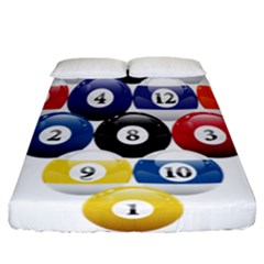 Racked Billiard Pool Balls Fitted Sheet (california King Size) by Ket1n9