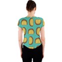 Taco Drawing Background Mexican Fast Food Pattern Crew Neck Crop Top View2