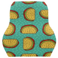 Taco Drawing Background Mexican Fast Food Pattern Car Seat Back Cushion  by Ket1n9