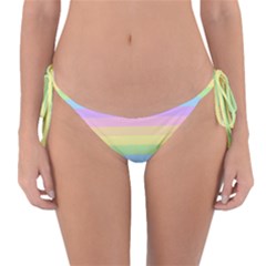 Cute Pastel Rainbow Stripes Reversible Bikini Bottoms by Ket1n9